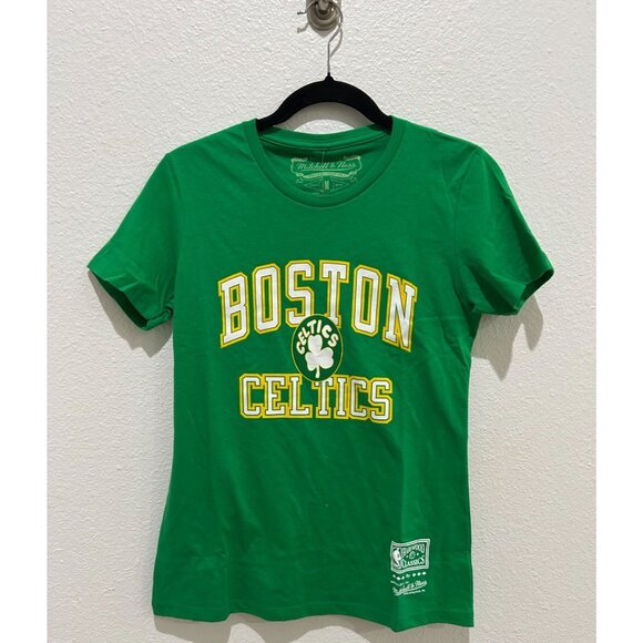 NEW Mitchell & Ness NBA Boston Celtics Kill The Clock Green Tee Shirt Womens M - Picture 1 of 5